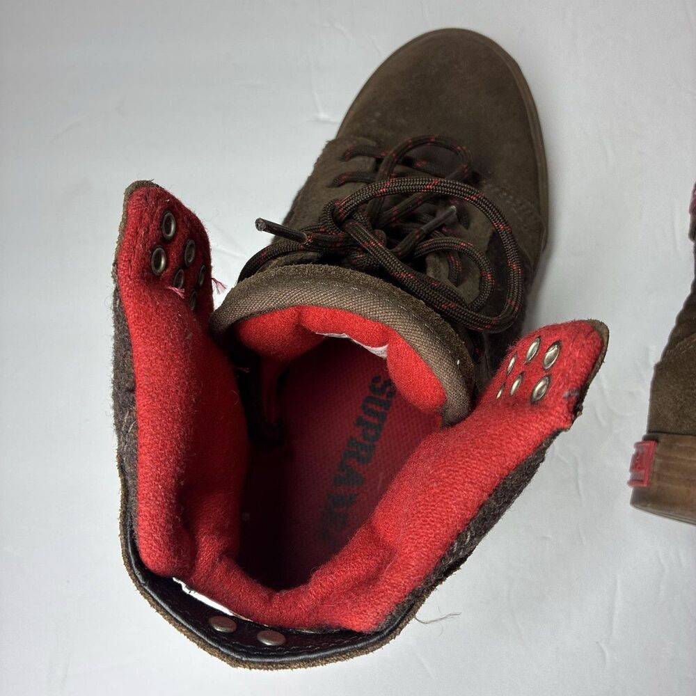 SUPRA Skytop Muska 001 Shoes Mens Size 7 Brown Suede High Top Skate Sneakers - Picture 13 of 16